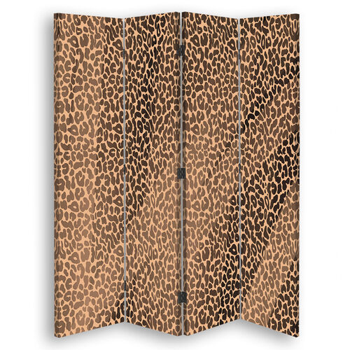Raumteiler Beidseitig drehbar, Panther Leopardenfellmuster - (145x170)