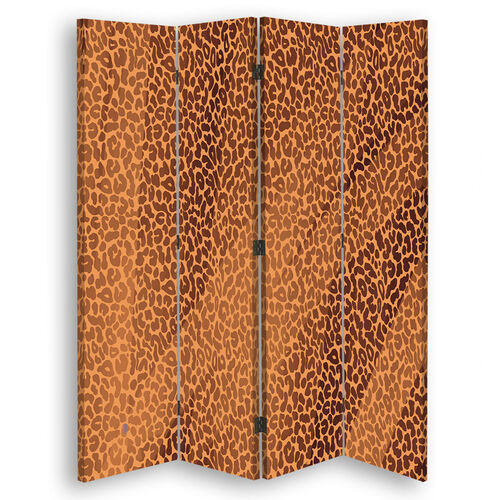 Raumteiler Beidseitig drehbar, Panther Leopardenfellmuster - (145x170)