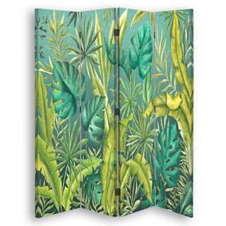 Raumteiler Beidseitig drehbar, Monstera Blätter - (145x170)