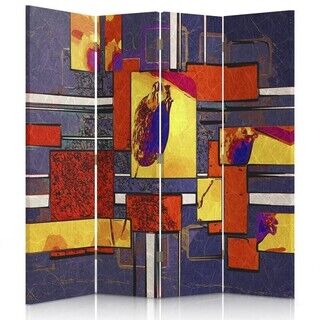 Raumteiler Beidseitig drehbar, Geometrie und Abstraktion - (145x170)