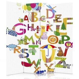 Raumteiler Beidseitig drehbar, Das Alphabet für bessere Stimmung - (145x170)