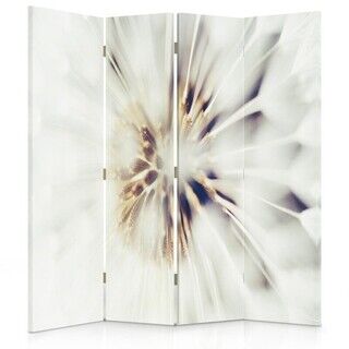Raumteiler Beidseitig drehbar, Herz einer weißen Blume - (145x170)