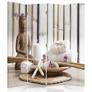 Raumteiler Beidseitig drehbar, Ruhe des Buddha - (145x170)
