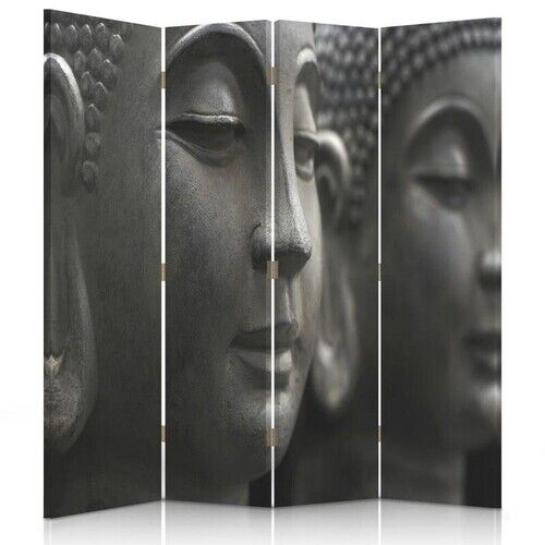 Raumteiler Beidseitig drehbar, Stein-Buddha-Gesicht - (145x170)