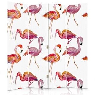 Raumteiler Beidseitig drehbar, Flamingos - (145x170)