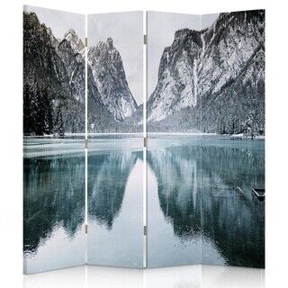 Raumteiler Beidseitig drehbar, Bergsee - (145x170)