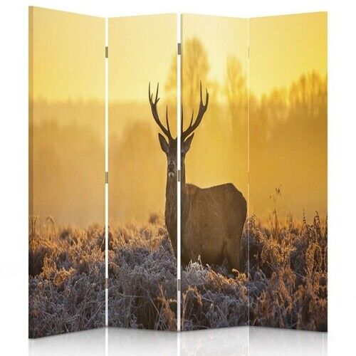 Raumteiler Beidseitig drehbar, Hirsch bei Sonnenuntergang - (145x170)