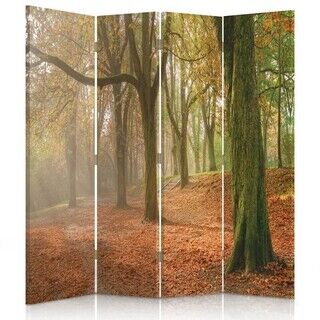 Raumteiler Beidseitig drehbar, Herbst im Wald - (145x170)