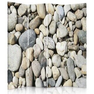Raumteiler Beidseitig drehbar, Steine am Strand - (145x170)