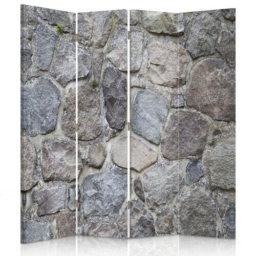 Raumteiler Beidseitig drehbar, Steinwand - (145x170)
