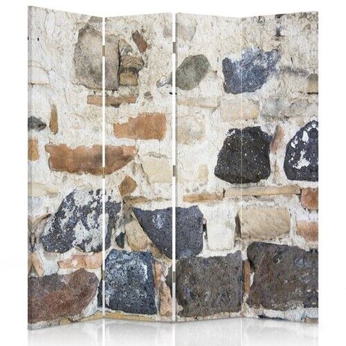 Raumteiler Beidseitig drehbar, Alte Steinmauer - (145x170)