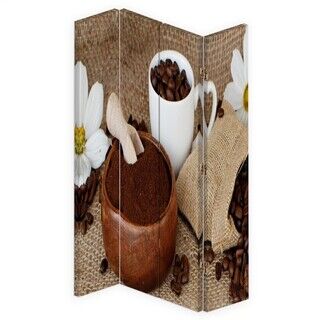 Raumteiler Beidseitig drehbar, Gemahlener Kaffee - (145x170)