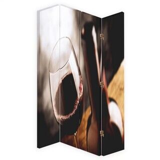 Raumteiler Beidseitig drehbar, Glas trockener Wein - (145x170)
