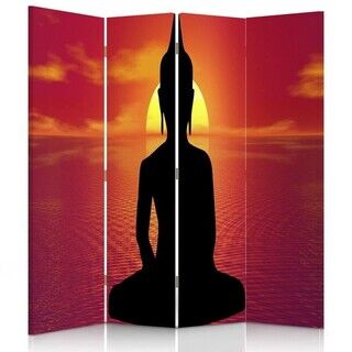 Raumteiler Beidseitig drehbar, Meditation von Buddha - (145x170)
