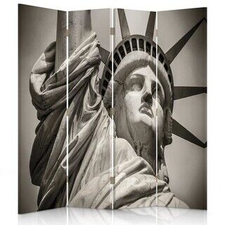 Raumteiler Beidseitig drehbar, Die monumentale Freiheitsstatue - (145x170)