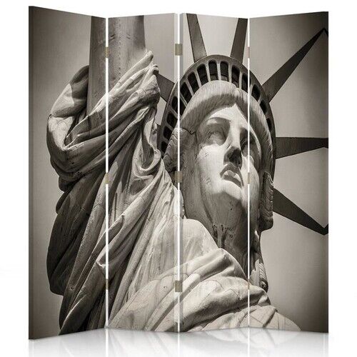Raumteiler Beidseitig drehbar, Die monumentale Freiheitsstatue - (145x170)