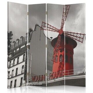 Raumteiler beidseitig drehbar, Moulin Rouge - (145x170)