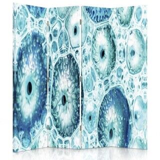 Raumteiler Beidseitig drehbar, Blaues Design - (145x170)