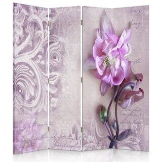 Raumteiler Beidseitig drehbar, Dekoration mit Orchidee - (145x170)