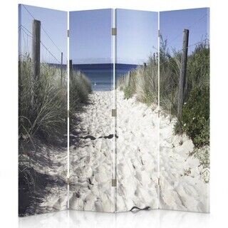 Raumteiler Beidseitig drehbar, Weg über die Dünen - (145x170)