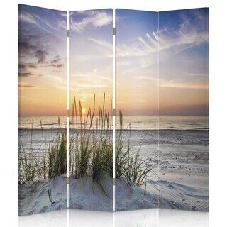 Raumteiler Beidseitig drehbar, Gras am Meeresstrand - (145x170)