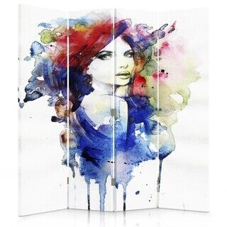 Raumteiler Beidseitig drehbar, Aquarell Frauen - (145x170)
