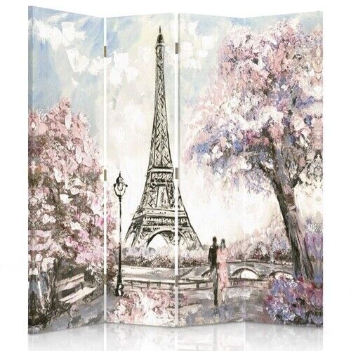 Raumteiler Beidseitig drehbar, Frühling in Paris - (145x170)