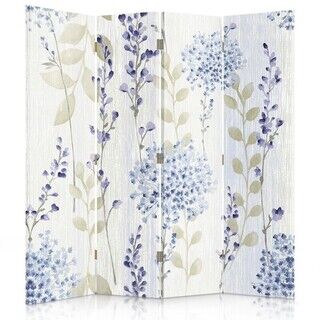 Raumteiler Beidseitig drehbar, Kleines Blumendesign - (145x170)