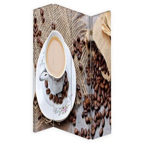 Raumteiler Beidseitig drehbar, Verstreute Kaffeebohnen - (145x170)
