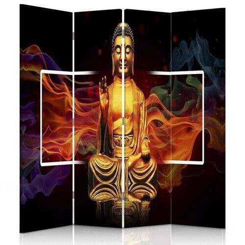 Raumteiler Beidseitig drehbar, Feuer Buddha - (145x170)