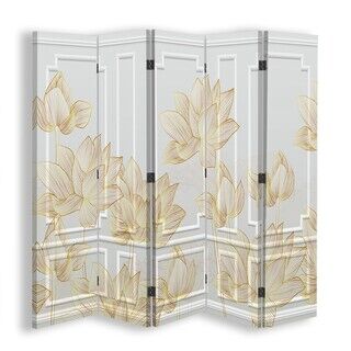 Raumteiler Beidseitig, Blumendesign - (180x170)
