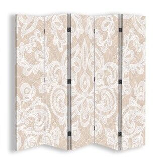 Raumteiler Beidseitig, Elegantes Beige - (180x170)