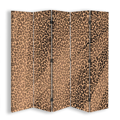 Raumteiler Beidseitig, Panther Leopardenfellmuster - (180x170)