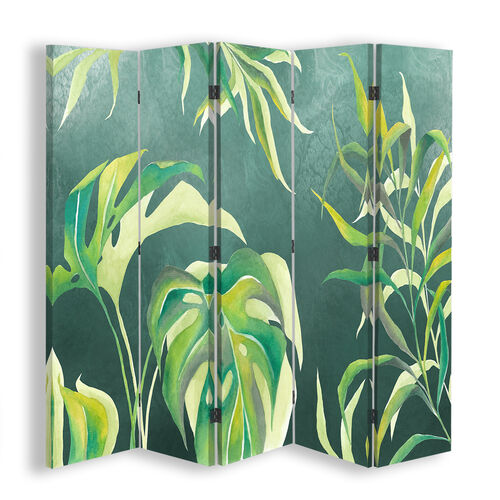 Raumteiler Beidseitig, Monstera-Blätter - (180x170)