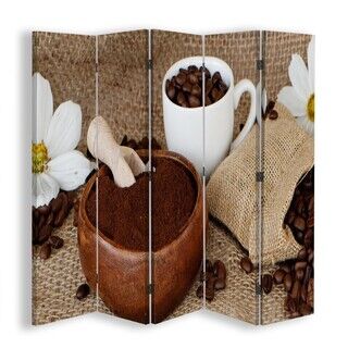 Raumteiler Beidseitig, Gemahlener Kaffee - (180x170)