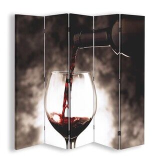Raumteiler Beidseitig, Zeit für ein Glas Wein - (180x170)