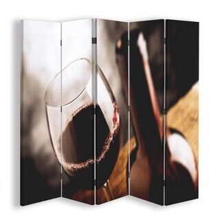 Raumteiler Beidseitig, Glas trockener Wein - (180x170)