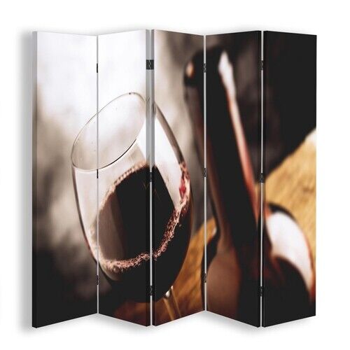 Raumteiler Beidseitig, Glas trockener Wein - (180x170)