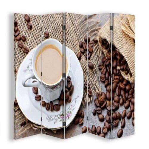 Raumteiler Beidseitig, Verstreute Kaffeebohnen - (180x170)