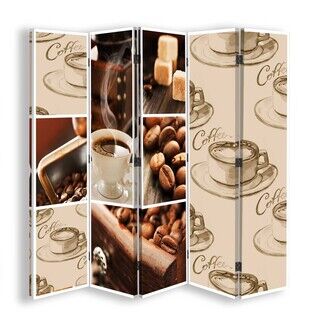 Raumteiler Beidseitig PIN IT, Variationen zum Thema Kaffee - (180x170)
