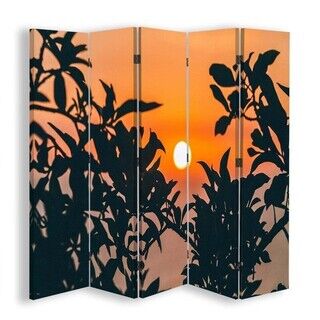 Raumteiler Beidseitig drehbar, Orange Sonnenuntergang - (180x170)