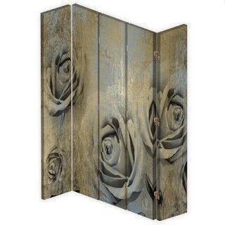 Raumteiler Beidseitig drehbar, Art Deco Rosen - (180x170)