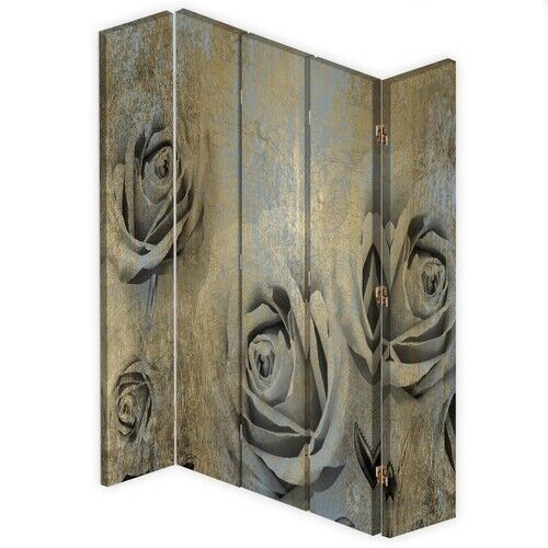 Raumteiler Beidseitig drehbar, Art Deco Rosen - (180x170)