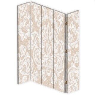 Raumteiler Beidseitig drehbar, Elegantes Beige - (180x170)