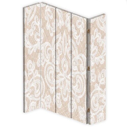 Raumteiler Beidseitig drehbar, Elegantes Beige - (180x170)