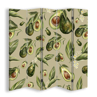 Raumteiler Beidseitig drehbar, Avocado-Fruchthälften - (180x170)