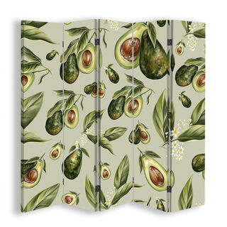 Raumteiler Beidseitig drehbar, Avocado-Fruchthälften - (180x170)