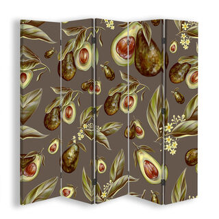 Raumteiler Beidseitig drehbar, Avocado-Fruchthälften - (180x170)
