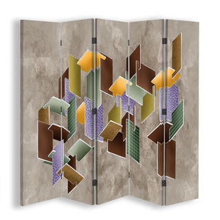 Raumteiler Beidseitig drehbar, 3D-Puzzle - (180x170)
