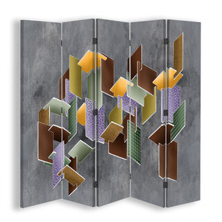 Raumteiler Beidseitig drehbar, 3D-Puzzle - (180x170)
